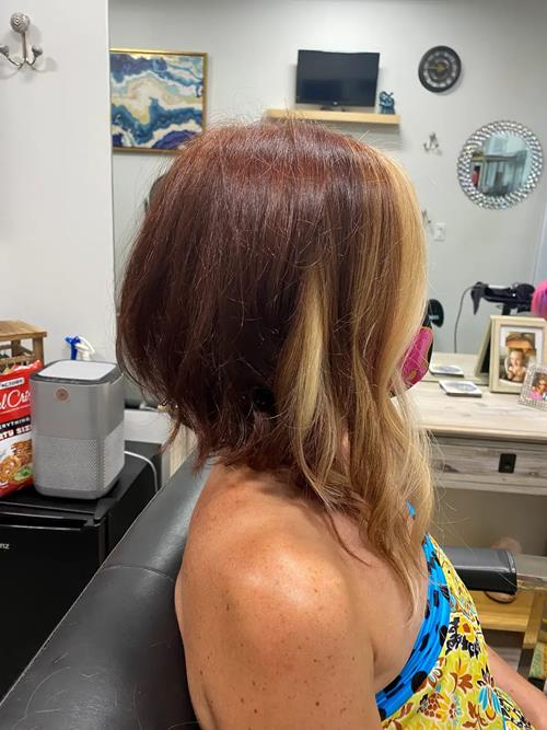 Denver hair extensions, Denver Colorado. One of my favorite styles of asymmetrical. Cherry cola. Wit(..)